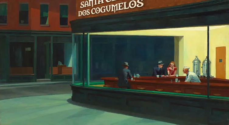 Paródia de Nighthawks de Edward Hopper