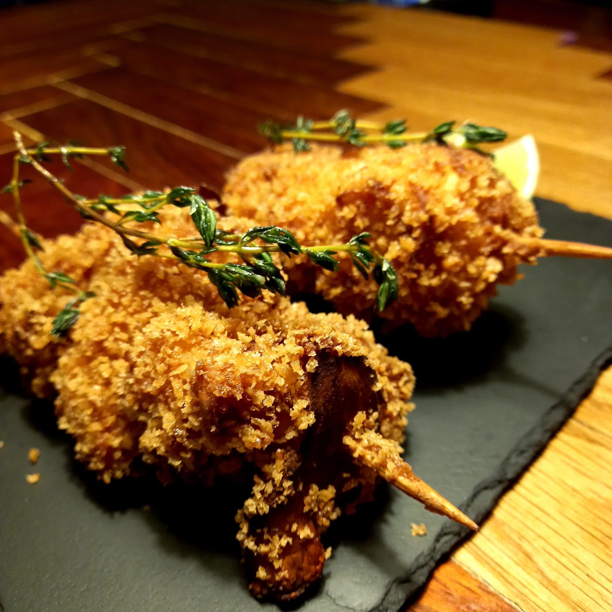 Woodoo Skewers fritti con timo